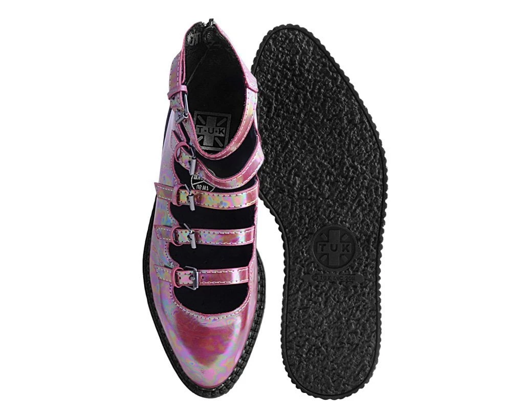 A9970L Red Oil Slick Multi-Strap Mary Jane Women