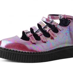 A9970L Red Oil Slick Multi-Strap Mary Jane Women