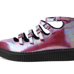 A9970L Red Oil Slick Multi-Strap Mary Jane Women