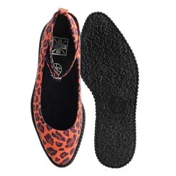 A9986L Orange Leopard Pointed Ballet Creeper