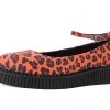 A9986L Orange Leopard Pointed Ballet Creeper