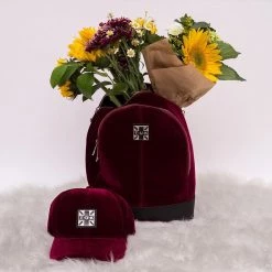 HT02 T.U.K. Burgundy Velvet Hat Women