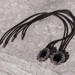 BL01 Black Victorian Bolo Shoe Tie