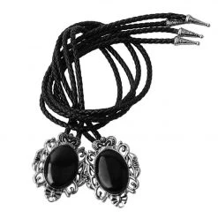BL01 Black Victorian Bolo Shoe Tie