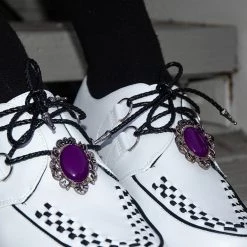 BL05 Women Purple Victorian Bolo Shoe Tie