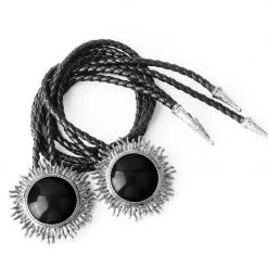 BL07 Black Sun Bolo Shoe Tie