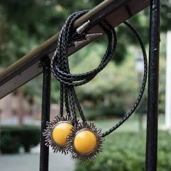 BL09 Mustard Sun Bolo Shoe Tie