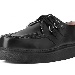 D9762 Black Leather 1970 Original Creeper Women