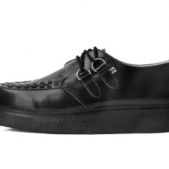 D9762 Black Leather 1970 Original Creeper Women