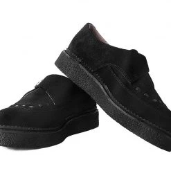 D9765 Women Black Suede 1970 Pointed Original Creeper