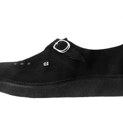 D9765 Women Black Suede 1970 Pointed Original Creeper