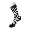 TSK1091 Grey Stripe Zebra Crew Sock Vegan