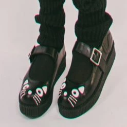 F3082L New Arrivals Black TUKskin™ Kitty Viva II Mary Jane