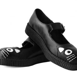 F3082L New Arrivals Black TUKskin™ Kitty Viva II Mary Jane