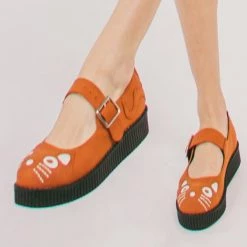 F3083L Ginger Faux Suede Kitty Viva II Mary Jane