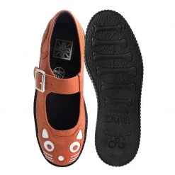 F3083L Ginger Faux Suede Kitty Viva II Mary Jane