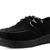 F7270 Women Black Suede Viva II Low Creeper