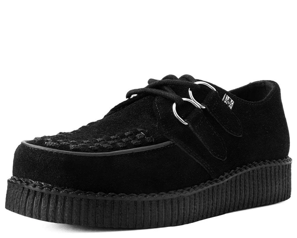F7270 Women Black Suede Viva II Low Creeper