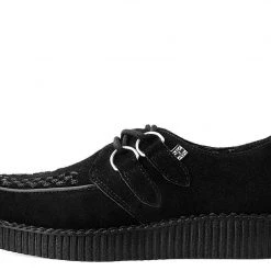 F7270 Women Black Suede Viva II Low Creeper