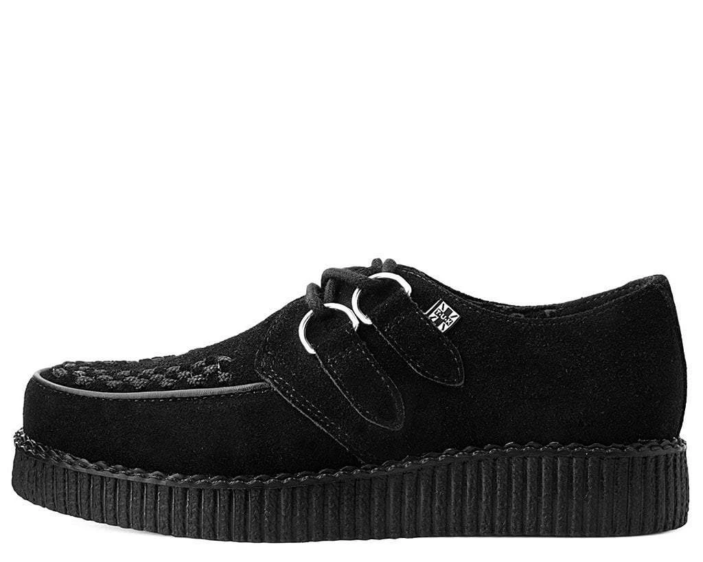 F7270 Women Black Suede Viva II Low Creeper