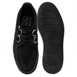 F7270 Women Black Suede Viva II Low Creeper