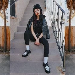 F9681 Women Black & White TUKskin™ Viva II Creeper