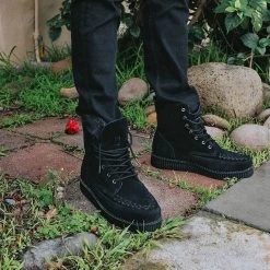 F9710 Women Black Suede 7-Eye Viva II Boot