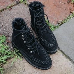 F9710 Women Black Suede 7-Eye Viva II Boot