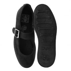 F9829L Women Black Faux Suede Viva II Mary Jane