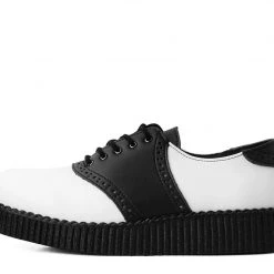F9838 Black & White TUKskin™ Saddle Oxford