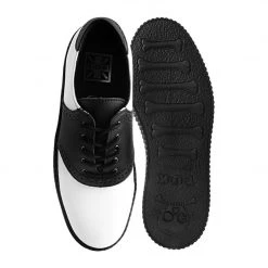 F9838 Black & White TUKskin™ Saddle Oxford