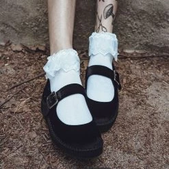 F9870L Black Velvet Viva II Mary Jane