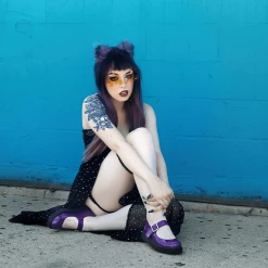 F9901L Purple Metallic TUKSkin™ Viva II Mary Jane Women