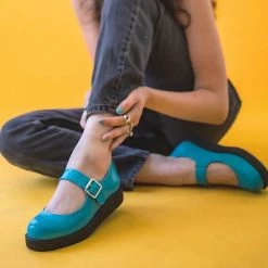 F9918L Women Teal TUKSkin™ Viva II Mary Jane