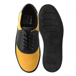 F9940 Black TUKskin™ & Mustard Suede Saddle Oxford Women