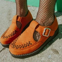 F9956 Burnt Orange Faux Suede Viva II Sandal