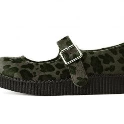 F9972L Olive Leopard Viva II Mary Jane