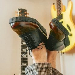 F9978 Black & Burgundy Rub-Off TUKskin™ Saddle Oxford