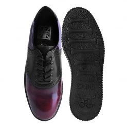 F9978 Black & Burgundy Rub-Off TUKskin™ Saddle Oxford