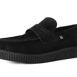 F9982 Black Suede Penny Loafer