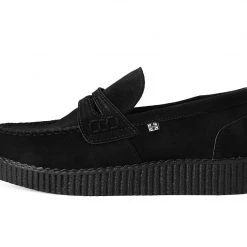 F9982 Black Suede Penny Loafer