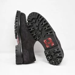 H1001 Black Suede Interlace T.U.K. RED Creeper