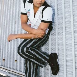 H3001 Men Black Leather T.U.K. RED Gibson