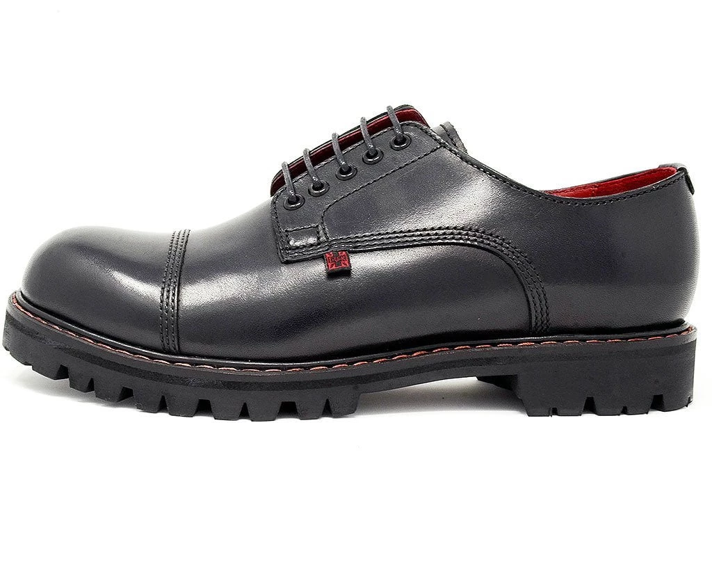 H3001 Men Black Leather T.U.K. RED Gibson