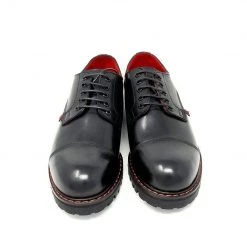 H3001 Men Black Leather T.U.K. RED Gibson