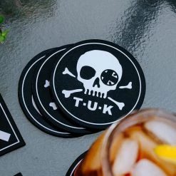 HA02 Skull Logo Coaster 4-Pack Stickers, Pins, Patches, Totes