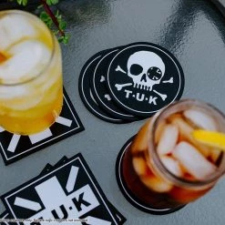 HA02 Skull Logo Coaster 4-Pack Stickers, Pins, Patches, Totes