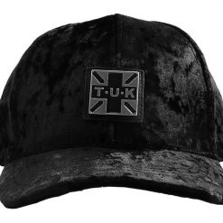 HT01 T.U.K. Black Crushed Velvet Hat Women