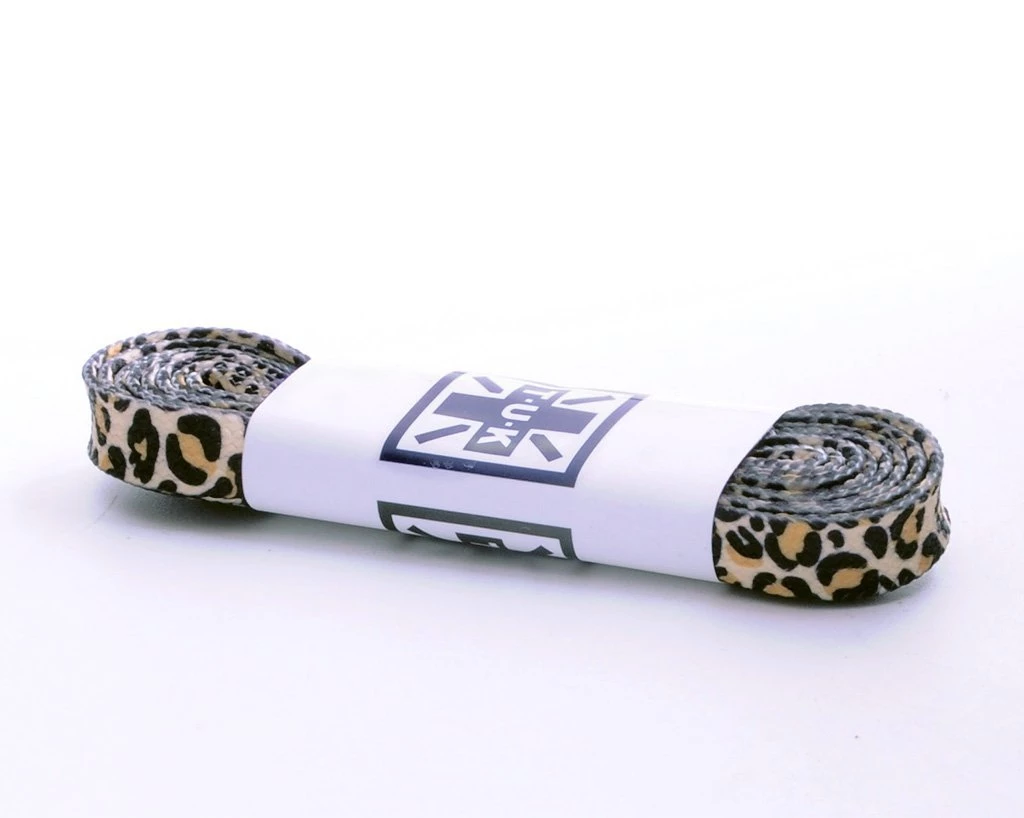 LC001-120LEO Men 120 CM Leopard Flat Laces