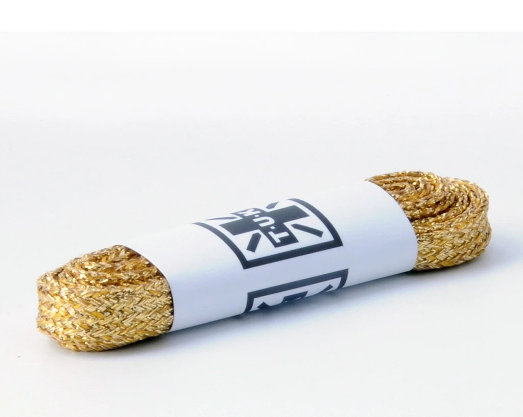 LC028-120MGD 120 CM Metallic Gold Flat Laces Women